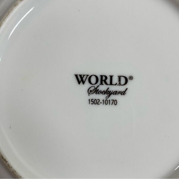 EUC World Stockyard Orange Speckled Plates Longhorn Steer Design Set of 3 Plates - Picture 3 of 3